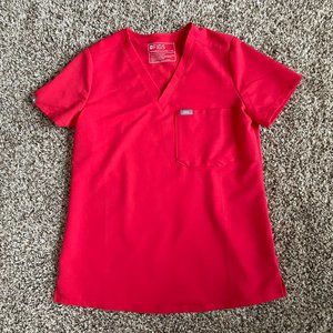 Neon Red Catarina Figs Top